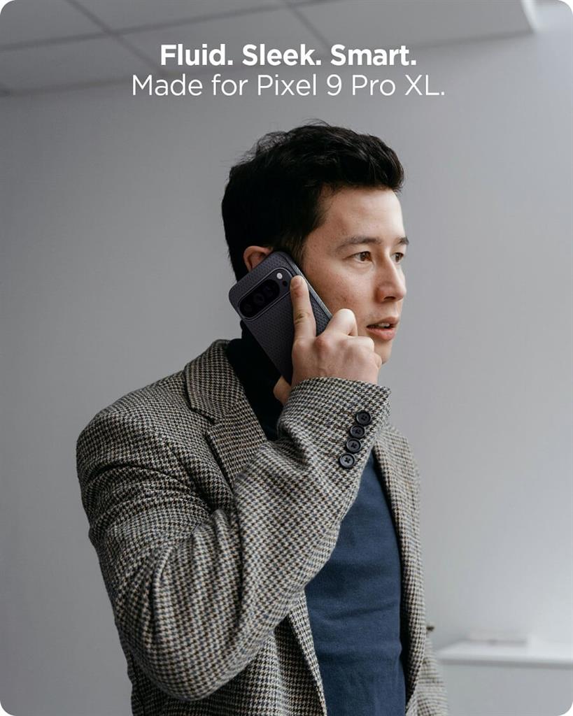 Противоударен Калъф за Google Pixel 9 Pro XL, Spigen Liquid Air Case, Черен (8)
