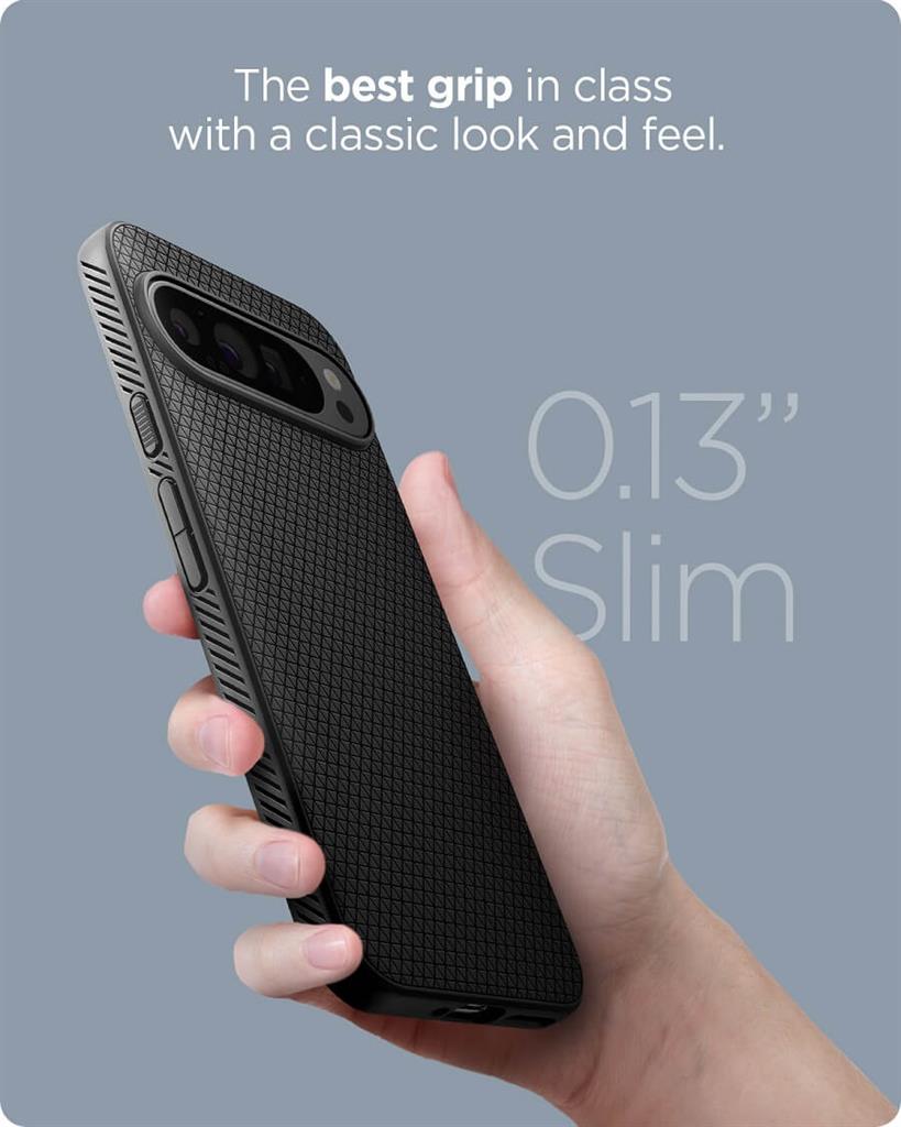 Противоударен Калъф за Google Pixel 9 Pro XL, Spigen Liquid Air Case, Черен (10)