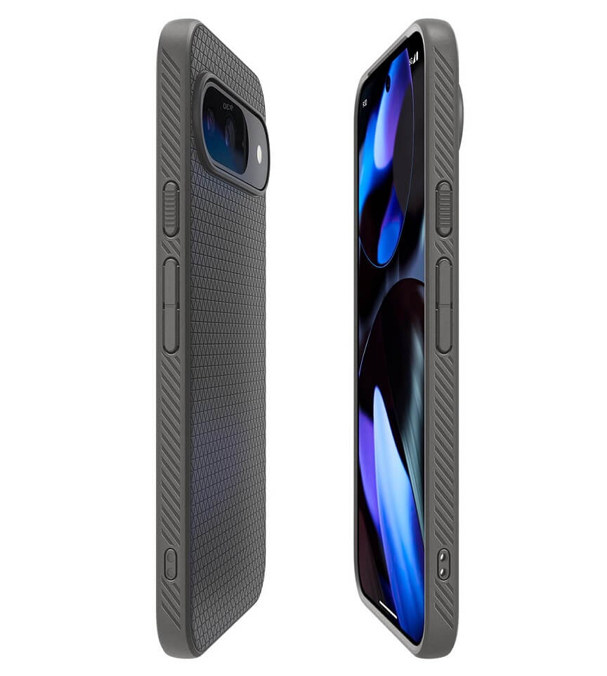 Противоударен Калъф за Google Pixel 9 Pro XL, Spigen Liquid Air Case, Сив (6)