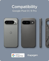 Противоударен Калъф за Google Pixel 9 Pro/ 9, Spigen Liquid Air Case, Сив (7)