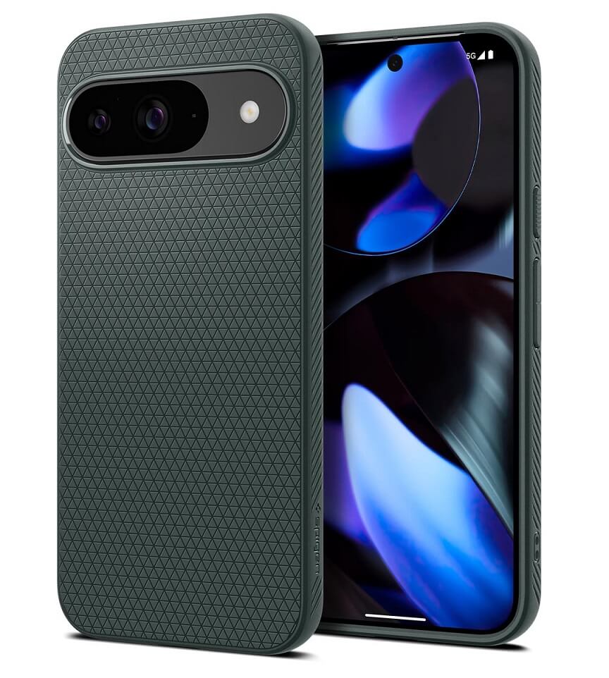 Противоударен Калъф за Google Pixel 9 Pro/ 9, Spigen Liquid Air Case, Зелен