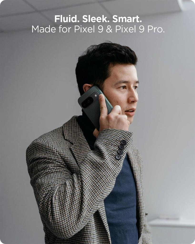 Противоударен Калъф за Google Pixel 9 Pro/ 9, Spigen Liquid Air Case, Зелен (8)