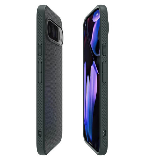 Противоударен Калъф за Google Pixel 9 Pro/ 9, Spigen Liquid Air Case, Зелен (6)