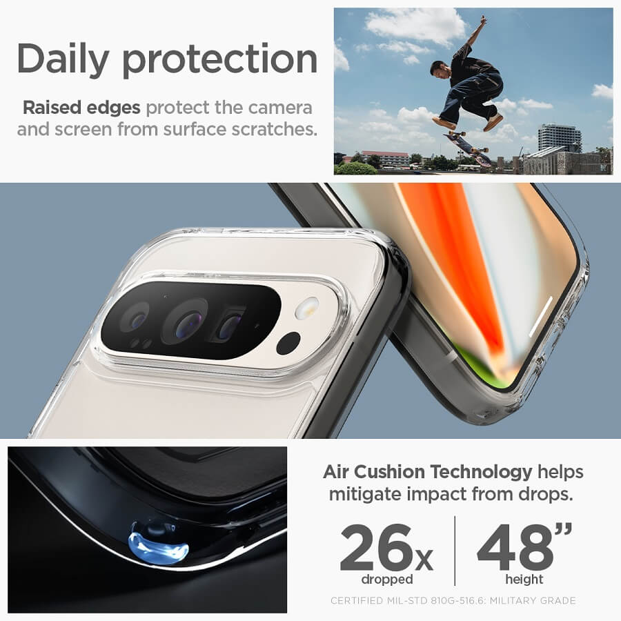 Magsafe Противоударен Калъф за Google Pixel 9 Pro/ 9, Spigen Ultra Hybrid Case, Бял (5)