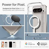 Magsafe Противоударен Калъф за Google Pixel 9 Pro/ 9, Spigen Ultra Hybrid Case, Бял (7)