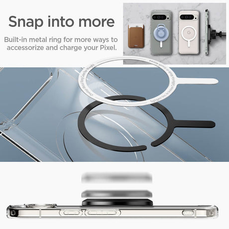 Magsafe Противоударен Калъф за Google Pixel 9 Pro/ 9, Spigen Ultra Hybrid Case, Бял (4)
