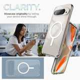 Magsafe Противоударен Калъф за Google Pixel 9 Pro/ 9, Spigen Ultra Hybrid Case, Бял (3)
