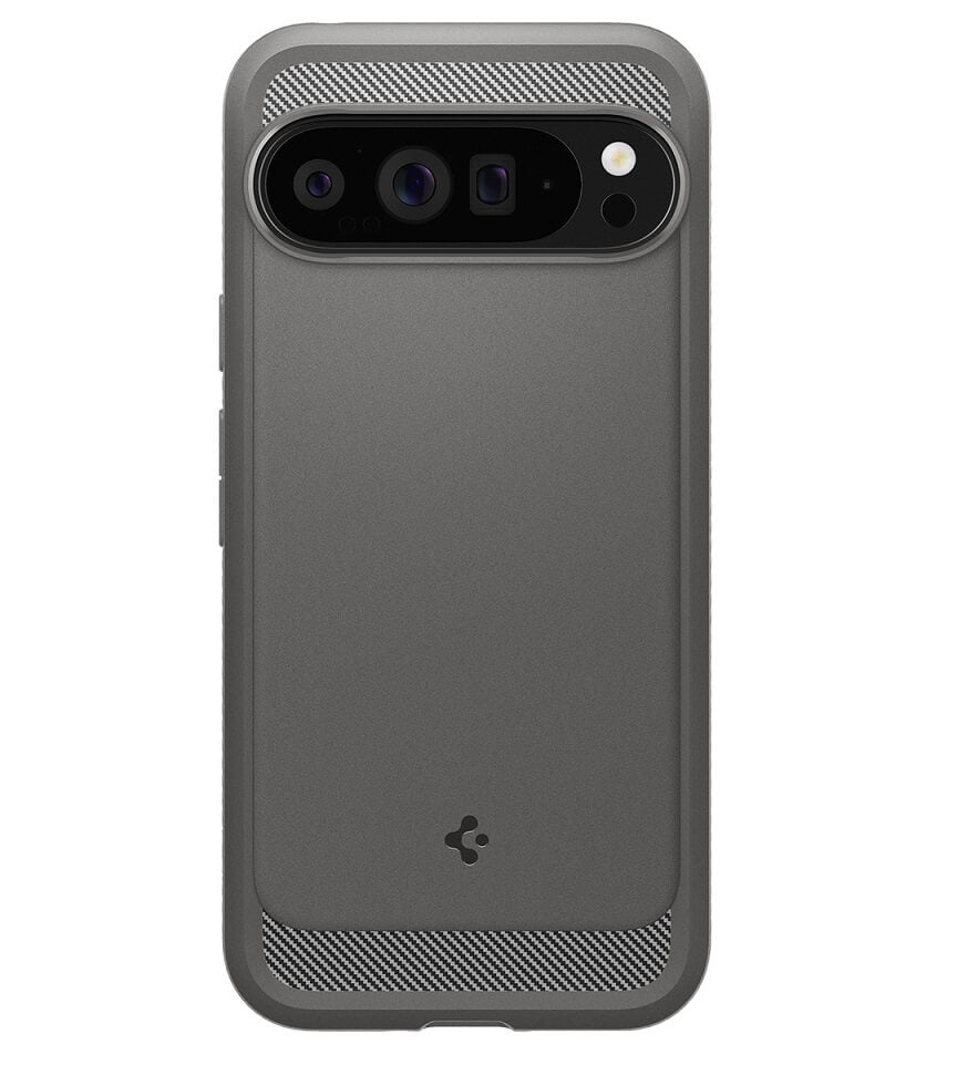 Противоударен Калъф за Google Pixel 9 Pro XL, Spigen Rugged Armor Case, Сив (2)