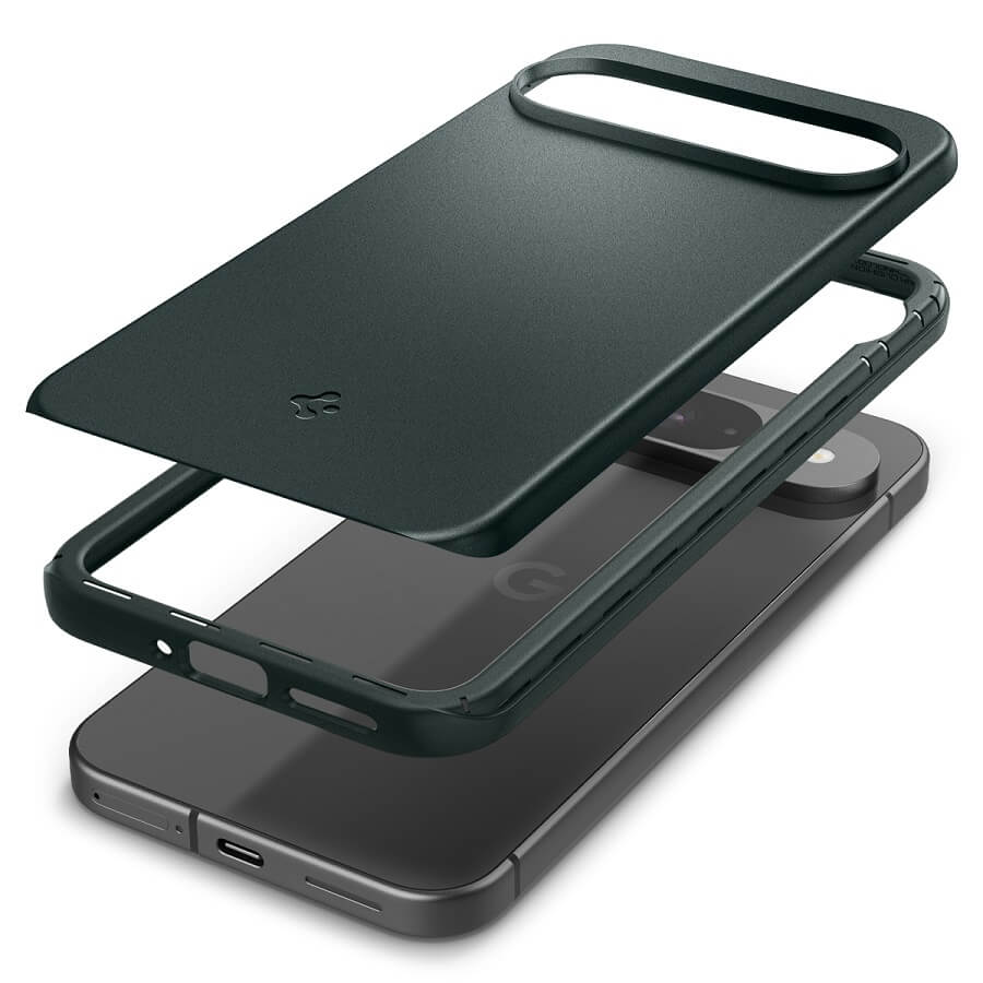 Противоударен Калъф за Google Pixel 9 Pro/ 9, Spigen Thin Fit Case, Зелен (5)