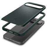 Противоударен Калъф за Google Pixel 9 Pro/ 9, Spigen Thin Fit Case, Зелен (5)