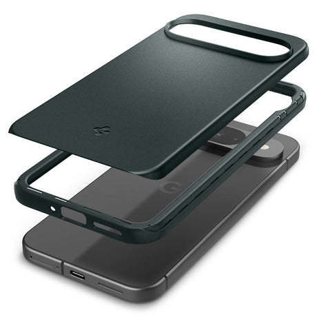 Противоударен Калъф за Google Pixel 9 Pro/ 9, Spigen Thin Fit Case, Зелен (5)
