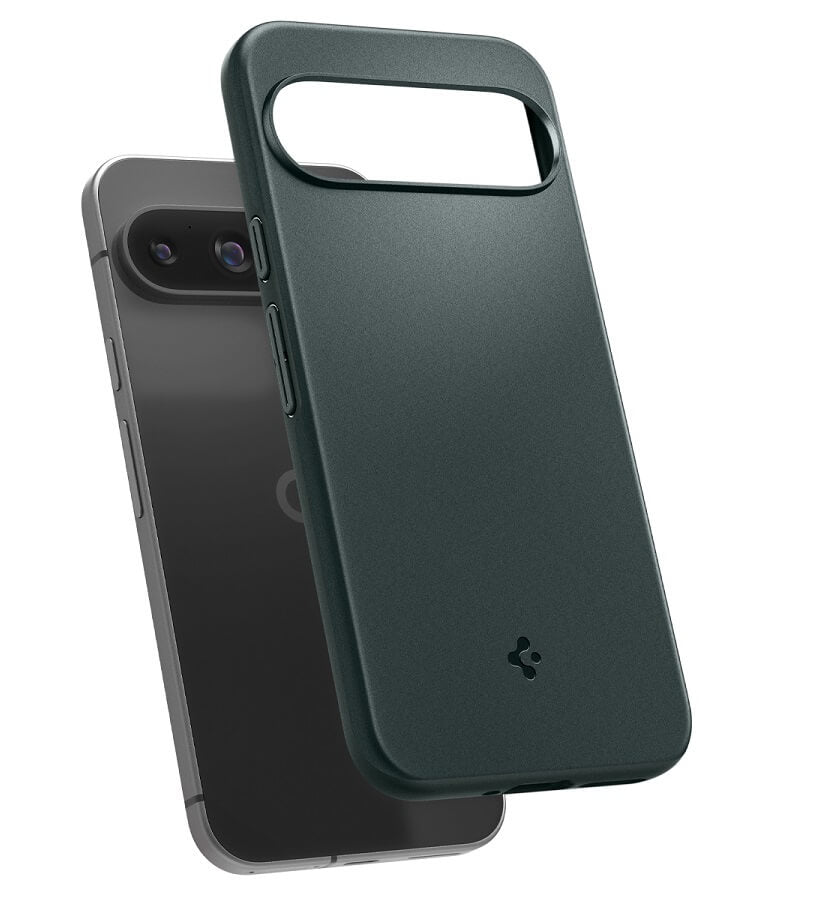 Противоударен Калъф за Google Pixel 9 Pro/ 9, Spigen Thin Fit Case, Зелен (6)