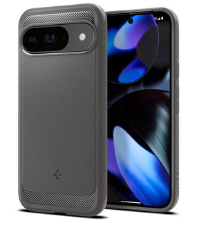 Противоударен Калъф за Google Pixel 9 Pro/ 9, Spigen Rugged Armor Case, Сив