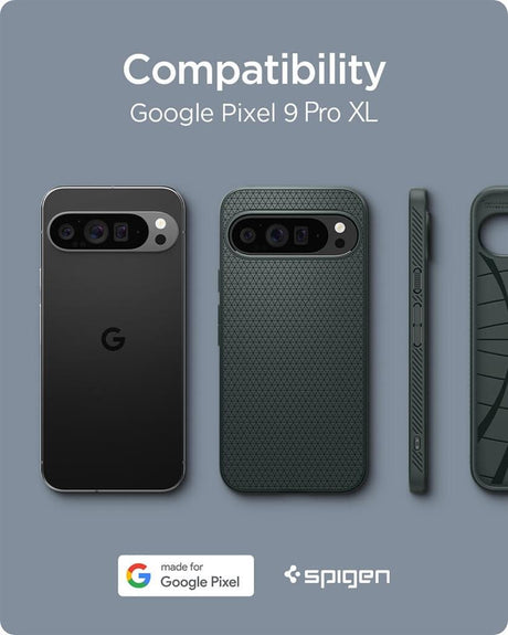 Противоударен Калъф за Google Pixel 9 Pro XL, Spigen Liquid Air Case, Зелен (6)