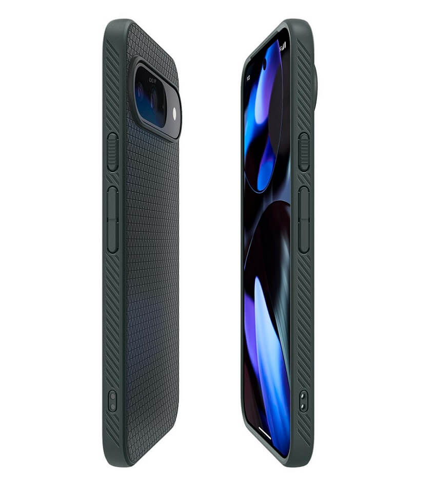 Противоударен Калъф за Google Pixel 9 Pro XL, Spigen Liquid Air Case, Зелен (5)