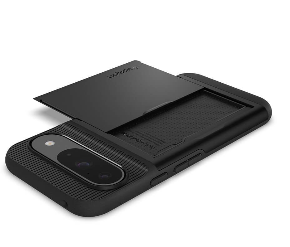 Калъф с Джоб за Карти за Google Pixel 9 Pro/ 9, Spigen Slim Armor CS Case, Черен (8)