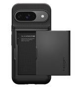Калъф с Джоб за Карти за Google Pixel 9 Pro/ 9, Spigen Slim Armor CS Case, Черен (3)