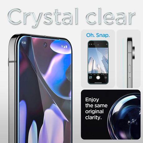 Стъклен Протектор за Google Pixel 9 Pro/ 9, Spigen EZ Fit Glass 2бр., Прозрачен (8)