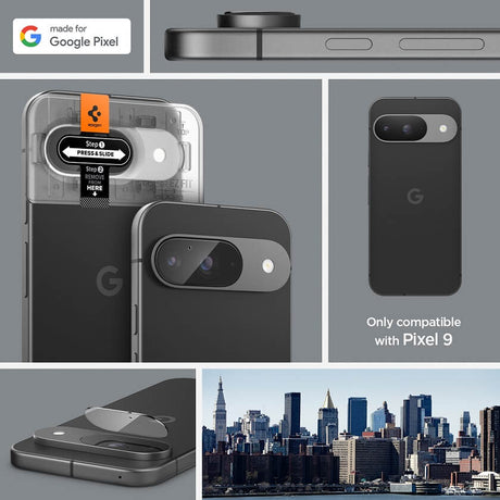 Протектор за Камерата на Google Pixel 9, Spigen EZ Fit Cam Glass 2бр., Прозрачен (7)