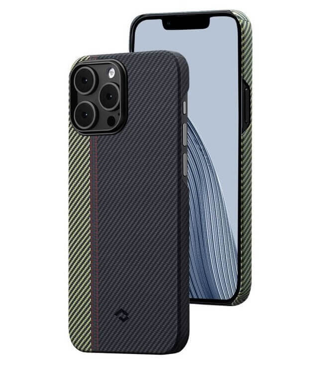 Magsafe Тънък Калъф за iPhone 14 Pro, Pitaka MagEZ 3 Overture Case, Черен