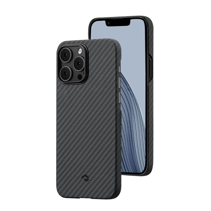 Magsafe Тънък Калъф за iPhone 14 Pro, Pitaka MagEZ 3 Black-Gray Case, Черен