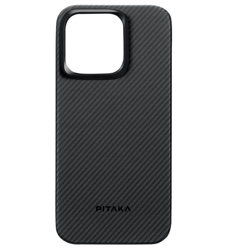 Magsafe Калъф за iPhone 15 Pro, Pitaka MagEZ 4 Case Black-Gray, Черен (2)