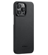 Magsafe Калъф за iPhone 15 Pro, Pitaka MagEZ 4 Case Black-Gray, Черен
