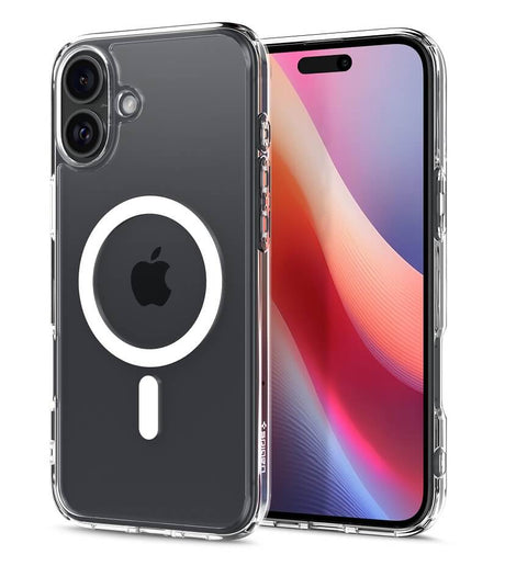 Magsafe Противоударен Калъф за iPhone 16, Spigen Ultra Hybrid Case, Бял