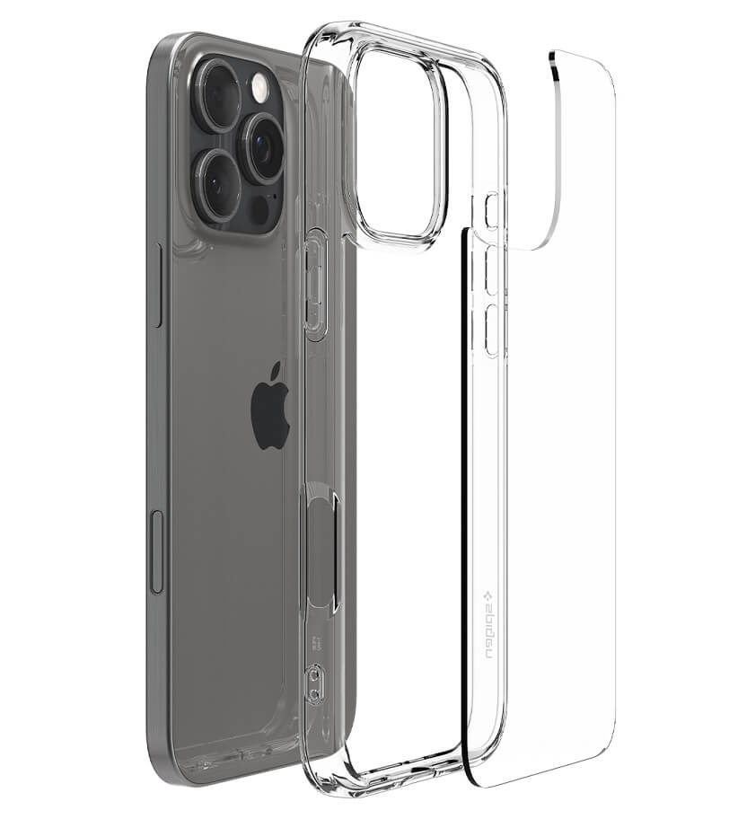 Противоударен Калъф за iPhone 16 Pro Max, Spigen Ultra Hybrid Case, Прозрачен (6)