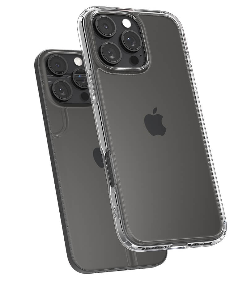 Противоударен Калъф за iPhone 16 Pro Max, Spigen Ultra Hybrid Case, Прозрачен (5)
