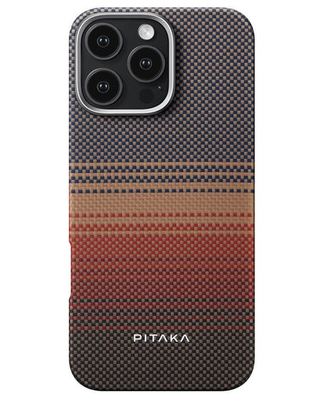 Magsafe Калъф за iPhone 16 Pro Max, Pitaka Edge Case Sunset, Кафяв