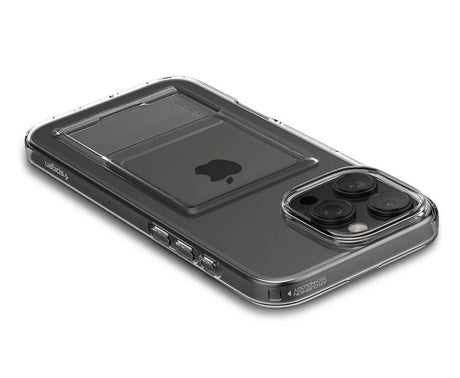 Калъф с Джоб за Карти за iPhone 16 Pro, Spigen Crystal Slot Case, Прозрачен (4)