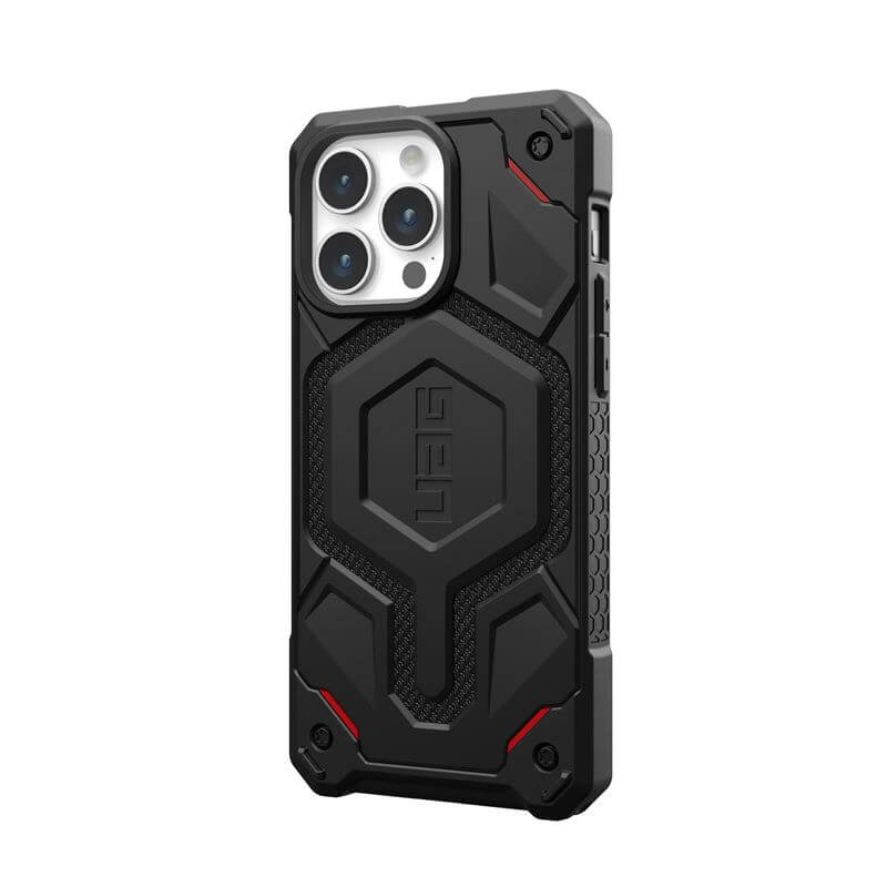 MagSafe Противоударен Калъф за iPhone 15, UAG Monarch Pro Kevlar Case, Черен (4)