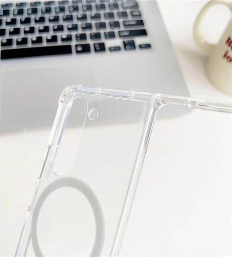 Magsafe Калъф за Samsung Z Fold 6, Magnetic PC Case, Прозрачен (6)
