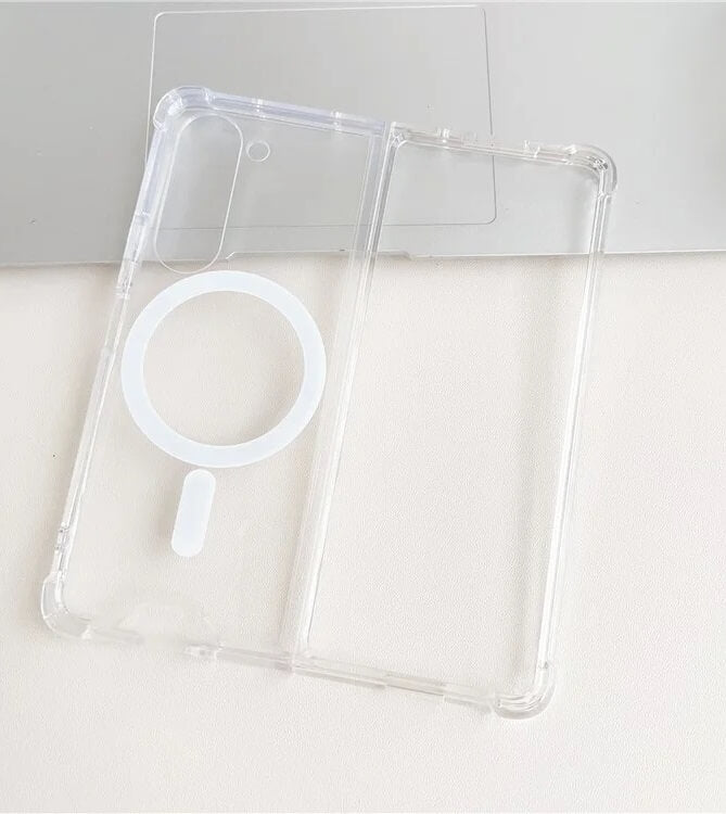 Magsafe Калъф за Samsung Z Fold 6, Magnetic PC Case, Прозрачен (5)