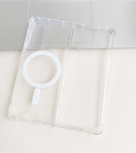Magsafe Калъф за Samsung Z Fold 6, Magnetic PC Case, Прозрачен (5)