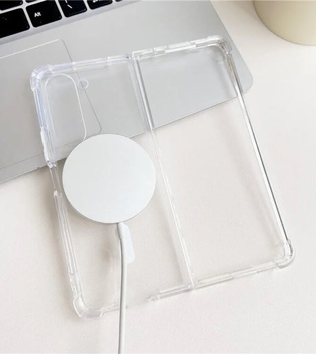 Magsafe Калъф за Samsung Z Fold 6, Magnetic PC Case, Прозрачен (4)