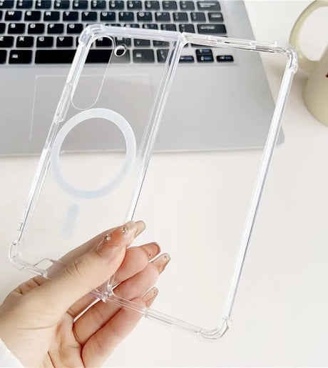 Magsafe Калъф за Samsung Z Fold 6, Magnetic PC Case, Прозрачен