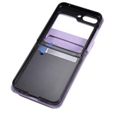 Калъф Портмоне с Презрамка за Samsung Z Flip 7 FE/Z Flip 6, Leather Case, Лилав (9)