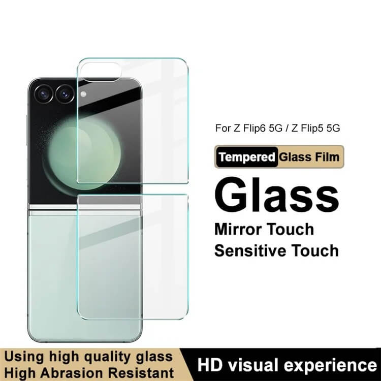 Комплект Стъклени Протектори за Samsung Z Flip 5, Imak Back Front Glass, Прозрачен (3)