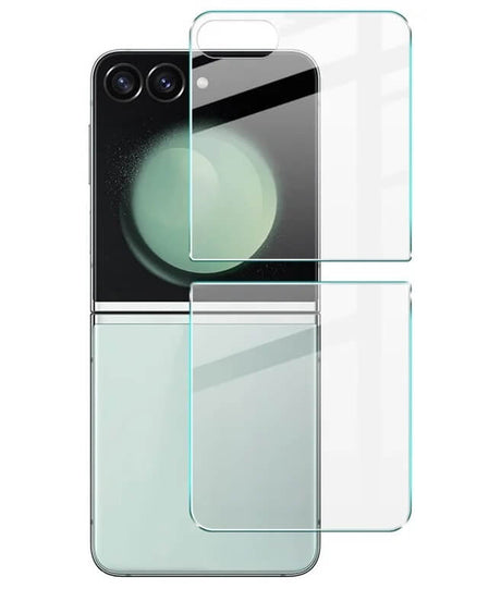 Комплект Стъклени Протектори за Samsung Z Flip 5, Imak Back Front Glass, Прозрачен