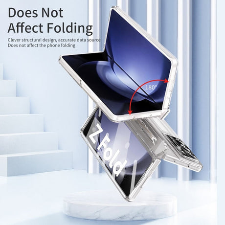 Калъф с Предпазител за Samsung Z Fold 6, Kickstand Hard Case, Прозрачен (5)