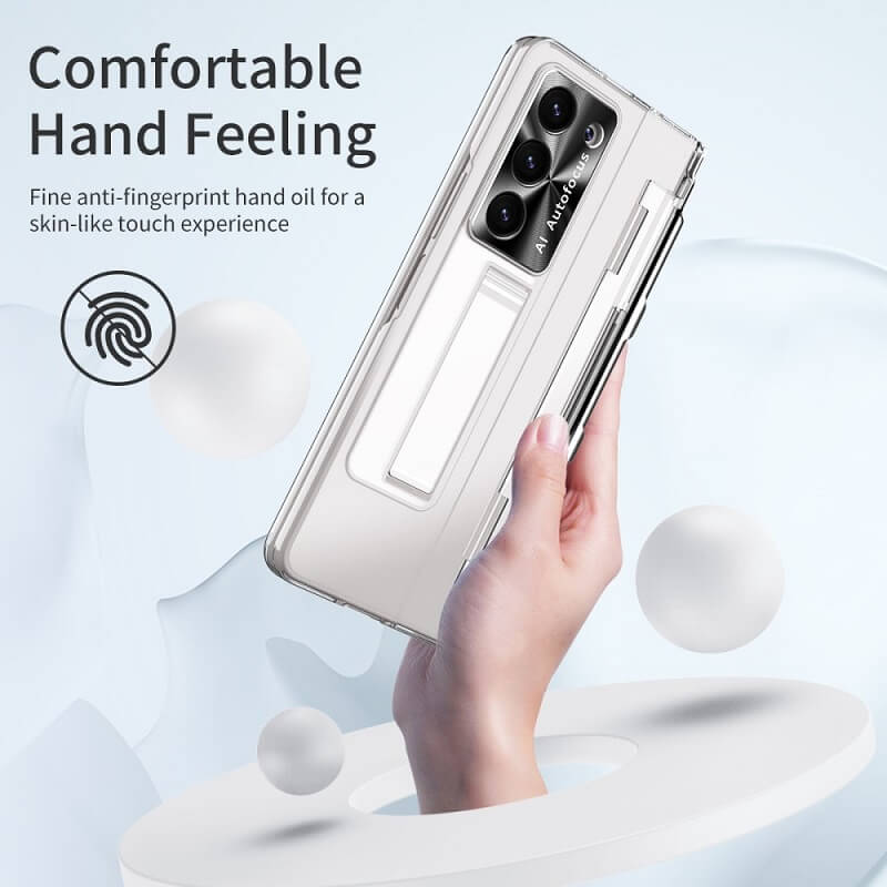 Калъф с Предпазител за Samsung Z Fold 6, Kickstand Hard Case, Прозрачен (2)