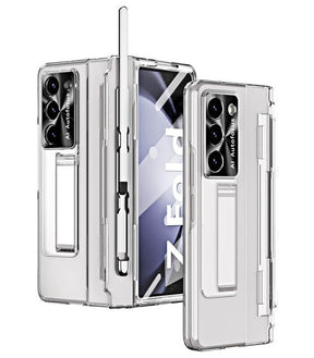 Калъф с Предпазител за Samsung Z Fold 6, Kickstand Hard Case, Прозрачен