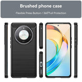 Противоударен Калъф за Honor Magic 6 Lite, Premium Carbon Case, Черен (8)