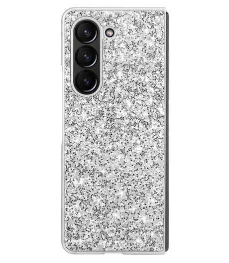 Калъф с Блестяща Декорация за Samsung Z Fold 6, Glitter Electroplating Case, Сребрист