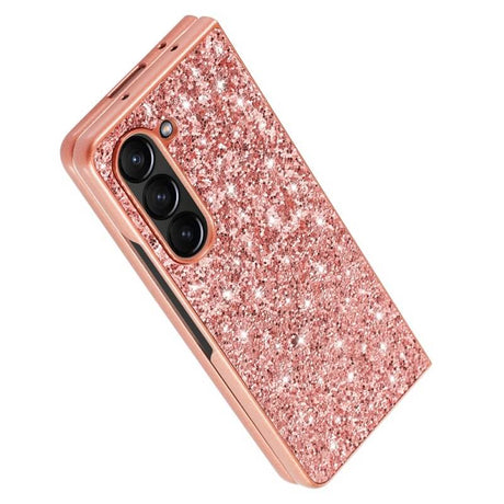 Калъф с Блестяща Декорация за Samsung Z Fold 6, Glitter Electroplating Case, Розов (5)