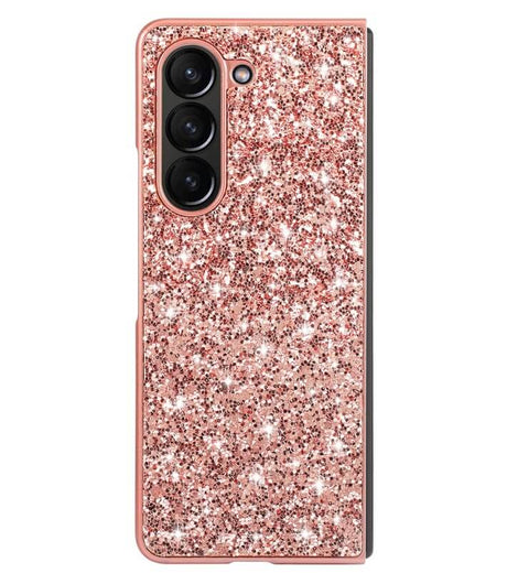 Калъф с Блестяща Декорация за Samsung Z Fold 6, Glitter Electroplating Case, Розов