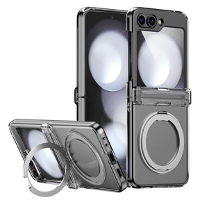 Magsafe Калъф с Предпазител за Samsung Z Flip 7 FE/Z Flip 6, Ring Case, Прозрачен