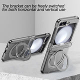 Magsafe Калъф с Предпазител за Samsung Z Flip 7 FE/Z Flip 6, Ring Case, Прозрачен (3)
